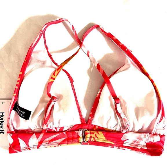 Hurley Floral Bikini Set Red/Orange Multi Size Medium - Picture 5 of 15
